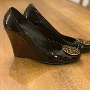 Tory Burch Patent Leather Wedges